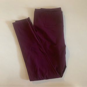 Girlfriend Collective Leggings High Rise Compressive Plum Size Large